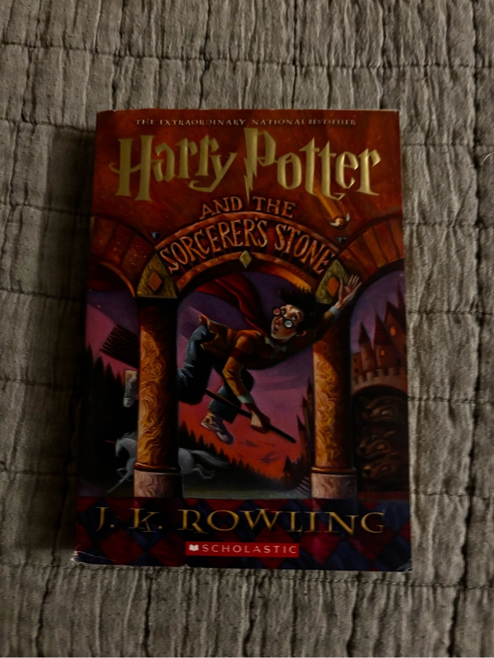 Scholastic Purple and Gold Harry Potter Back Cover